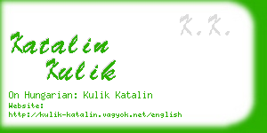 katalin kulik business card